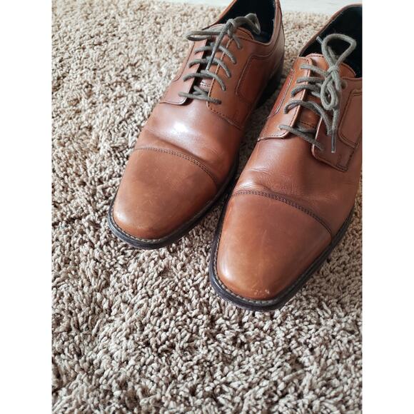 J Murphy derby oxford cap toe leather lace up brown casual mens 9 main image 5
